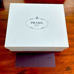 Authentic Prada Elegant Blue Gift Box with card